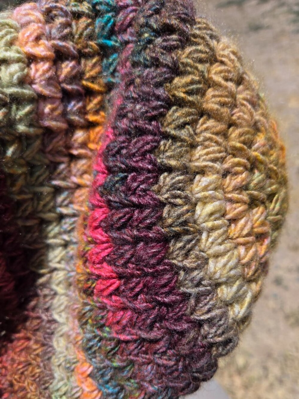 Artisan Handmade Crochet "70s Flashback" Cozy Boho Slouch Hat - Picture 8 of 8